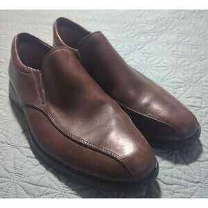 Clarks Men's Brown Leather Loafer Shoe Slip On Sz 9.5